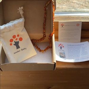 Amber teething necklace